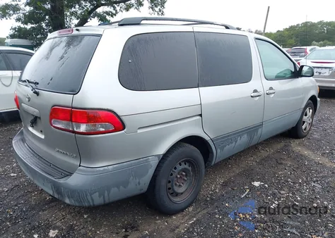 2002 Toyota Sienna Le из США, поврежденный, VIN 4T3ZF13C42U488398